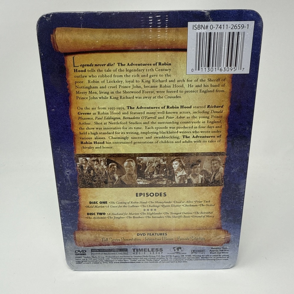 The Adventures of Robin Hood (Tin) (2 DVD‎ Set) - Picture 2 of 4